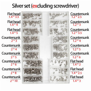 500PCs Mini Screw Set 18 Types Screws Kit Mini Flat Head Screw For Phone Tablet Camera Lens Laptop