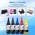 Ink Refill Kit for HP Printer Cartridges HP 67 60 61 62 63 65 950 951 952 962 920 901 902 932 933 934 940 Refillable Ink Cartridges CISS System (5 x 100ml, Black, Cyan, Magenta, Yellow). 