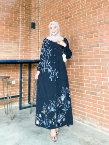 gamis batik malaman rayon super premium terbaru baju lebaran 2024 sukaini batik