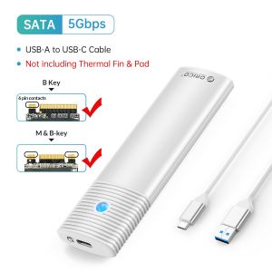 ORICO M2 SSD bao vây NVMe 10gbps hộp PCIe SSD cho M.2 NVMe NGFF ổ SSD Sata đĩa công cụ miễn phí M.2 Vỏ đựng ổ SSD được xây dựng trong tản nhiệt kim loại