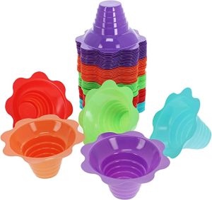 SK 50pcs shaved ice Flower Cup Yogurt cup 450ml-15oz