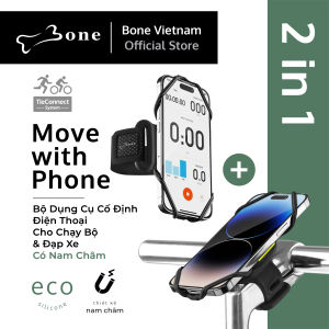 Dụng Cụ Cố Định Điện Thoại Trên Xe Đạp V2 Bone Có Nam Châm Màu Đen Chống Trượt Chắc Chắn Bike Tie Conncet Kit 2 - Magnetic