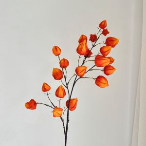 SXXINGI 60cm Hoa đèn lồng nhân tạo Mô phỏng Trang trí Hoa giả bằng nhựa Cành dài Bó hoa trái cây đèn lồng nhân tạo Trang trí bình hoa tại nhà