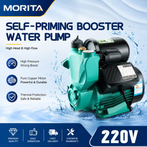 Automatic Booster Pump 220V Intelligent Self Priming Jet Pump Cast Iron Body Copper Impeller Stainless Steel Rotor Low Noise Overheat Protection for Whole House Water Pressure 