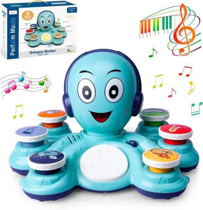 Baby Musical Octopus Toy for Toddlers & Preschoolers – Interactive Educational Music Learning Toy with Fun Lights & Sounds Gift