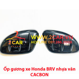 Ốp gương chiếu hậu Carbon xe Honda BRV 2023 2024 nhựa vân CACBON cao cấp - giá 1 đôi