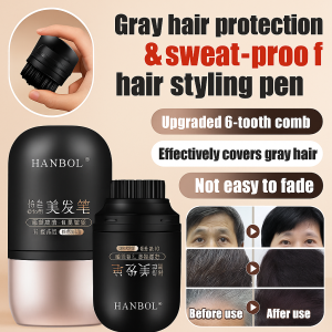 Hair Dye Comb with Plant Extract Waterproof Sweatproof Long Lasting Pen Stick Suitable for Gray Hair Covers Gray Hair Non Fading Hair Styling Tool