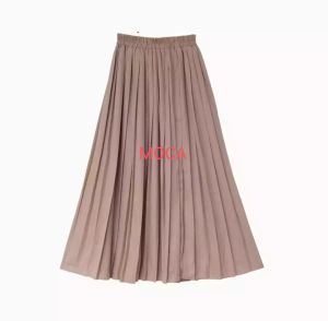 ROK PLISKET ( GRADE A ) 100% REMPEL BESAR Fashion Wanita Rok Plisket Panjang Wanita Terbaru 2024