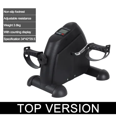 Sports Physical Therapy Mini Exercise Bike Knee Foot Hand Pedal Adjustable Resistance with LCD Display Steel Frame Low Impact Recovery