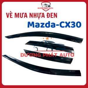 Vè Che Mưa Xe Mazda-CX30 NHỰA ĐEN DÀY- mẫu 4 chi tiết cao cấp bảo vệ xe hiệu quả
