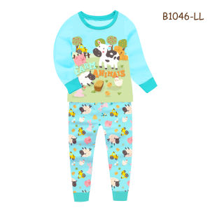 ชุดนอนเด็ก อายุ 3-7 ขวบ ชุดนอนเด็กผู้ชาย ชุดนอนแขนยาวขายาว (แบบไม่เรืองแสง) ผ้าคอตตอนนิ่ม ใส่สบาย