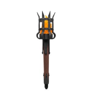 REOPYG Dual Torch Medieval Torch Wall Lamp Vintage Led Lighting Halloween Flame Torch Light Dark Retro 3D Print Retro Wall Craft Lamp Halloween Party