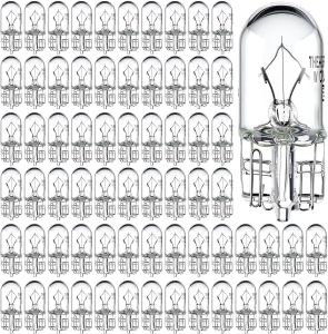 Aurelema 150 Pack 194 Light Bulbs W5w 1/4 Wedge Base