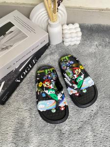 Sandal Jepit Anak Laki-Laki Motif Karakter Super Mario Size 24-35