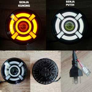 Headlamp Daymaker 7inch Reflektor DRL XO Rubicon Jummy Tiger Vixion Megapro Ninja Yellow White