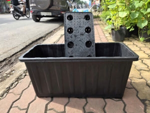 Khay nhựa trồng rau sạch sâu lòng thông minh có vỉ lót giải pháp hoàn hảo cho ban công sân thượng