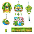 Gantungan Dekorasi Hiasan Gambar Masjid Ramadhan Ornament Lebaran Idul Fitri 3D Banner Stiker Kertas. 