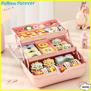 【Follow】【New Arrived】 COD ชั้นเก็บกิ๊บติดผมหลายชั้นสำหรับเด็กผู้หญิงกล่องเก็บเครื่องประดับที่คาดศีรษะเชือกคาดศีรษะของเด็ก