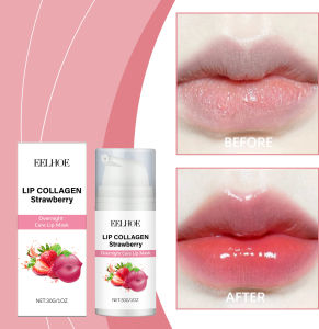 EELHOE Strawberry Moisturizing Sleep Lip Mask Moisturizes and hydrates reduces lip lines nourishes and softens the lips and provides skin care Lip Mas Lips Mas Lip Mask Overnight