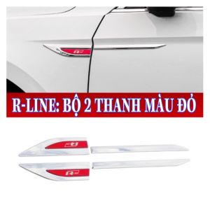 Bộ 2 mang cá R-LINE hợp kim inox cao cấp trang trí cho ô tô xe hơi