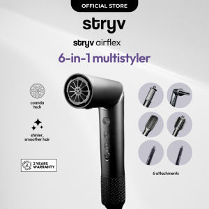 Stryv AirFlex 1.0 | 6-in-1 Multi Styler | Straightener Curler & Dryer | Coanda Tech | 2-Year Warranty