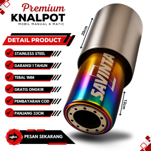 SAVINTA Knalpot Mobil GCNv3 Full Stainles 33cm Rainbow