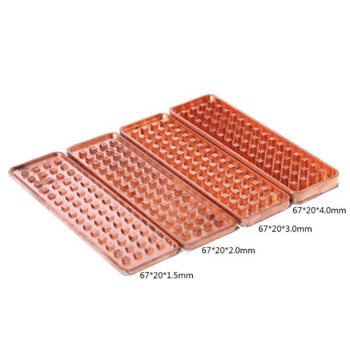M.2 NGFF NVMe SSD Copper Heatsink – 2280 Size, Thermal Adhesive Pad Included