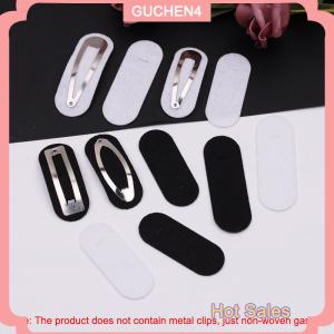 GUCHEN4🎀 100pcs hình bầu dục không dệt xé thả snap clip miếng đệm hình chữ nhật cảm thấy miếng vá appliques cho hình chữ nhật kẹp tóc phụ kiện