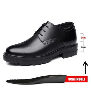 RUCHI Heighten 8/10cm Men Shoes Black Dress Shoes Man Formal Office Leather Shoes for Men Elegant Business Elevator Shoes