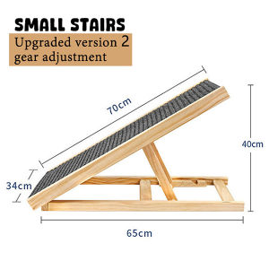 Pet ladder foldable space saving dog ladder foldable bed with anti slip carpet pet staircase