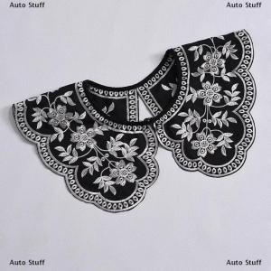 [COD] Auto Stuff Women Collar Shawl Detachable Blouse Decoration Lace Romantic Flower Embroidery Multi-layer False Collar Shirt Collar
