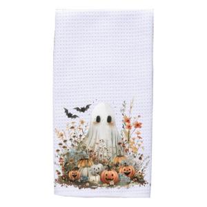 Reusable Halloweens Themed Dish Rag Sturdy Checkered Texture Quick Drying Kitchen Cloth Holiday Accent