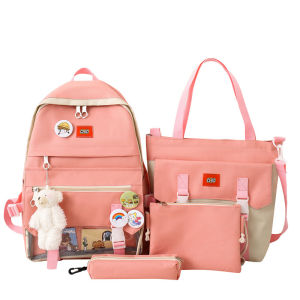 Tas Ransel anak perempuan import set 4in1 tanpa boneka backpack fashion 2024 sekolah SD SMP SMA