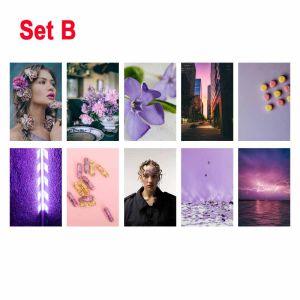 10/30PCS 4x6 Purple Euphoria Aesthetic Collage Kit Butterflies Flower Girls Photo Poster Mural Teens Bedroom Dorm Wall Decor