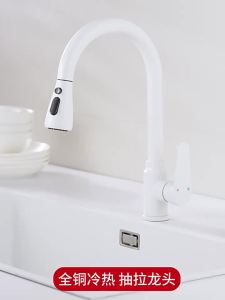 Kitchen Tap Faucet Cold And Hot Kitchen Tap Sink Tap  Pull-out Cold and Hot Water Rotatable Retractable Household Cold And Hot Kitchen Sink Tap Faucet