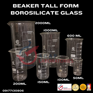 BEAKER TALL FORM BOROSILICATE GLASS