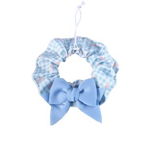 ER52858 Lovely Puppy Necklace Cosplay Plaid Lace Fabric Cats Plaid Collar Pet Gift Elegant Bowknot Pet String Bib Pet Accessories