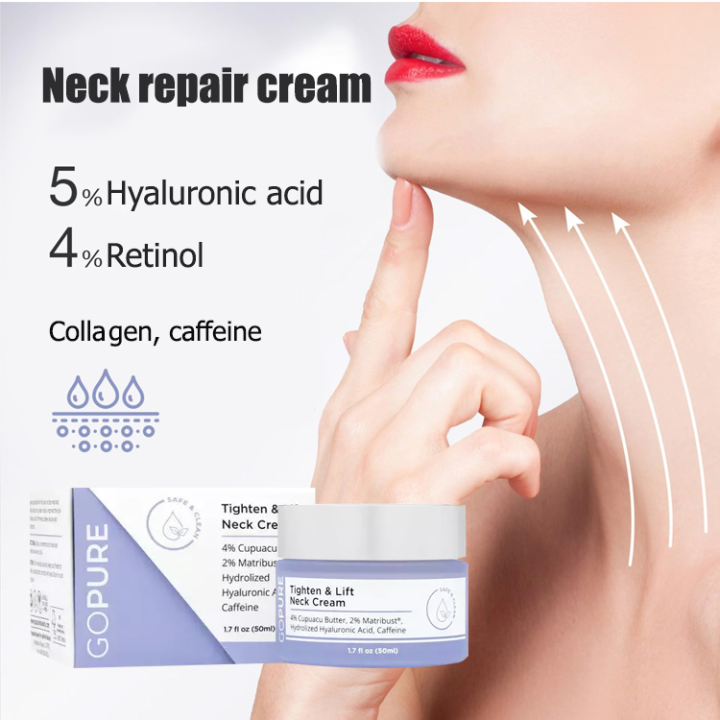 Neck Firming Cream Anti-Aging Neck Cream Anti Wrinkle Moisturizing Firming Lifting Neck Firming Cream Skin Care Moisturizer Face Cream for Even Skin Tone and Neck Lift