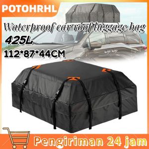 Tas Penyimpanan Bagasi Mobil 425L Tahan Air & Roof Rack Berkemah