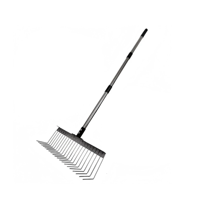 Compactly Steel Garden Rakes Tool Ergonomic Handle For Comfortable Rock ...