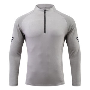 T-shirt Half-zipper Casual Wear Able Fashion Breathable Comfort Adults Non-shrinking Technology