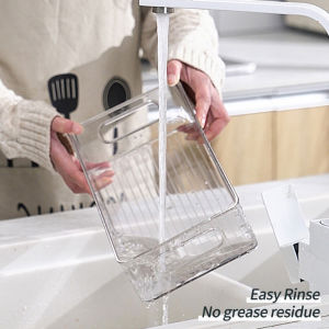 2pcs Transparent Refrigerator Storage Box Food Storage Container Stackable Acrylic Desk Organizer