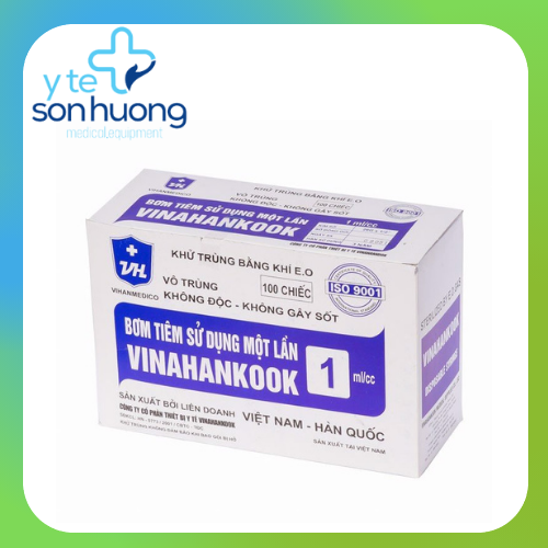 Bơm tiêm Vinahankook 1ml/cc ( cỡ kim 26G x 1/2")