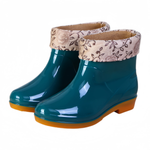 LUMIYA Waterproof Womens Short Rain Boots Non-slip Low-top Water Shoes Thickened Lightweight Garden Rain Shoes For OutdoorsKitchenWork
