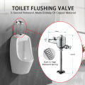 High-Quality Brass Exposed Urinal Flush Valve Construction Delayed Action Self-Closing Hand Push System Water-SavExposed Urinal Flush Valve. 