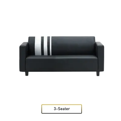 Living Mall Louis 2-Seater and 3-Seater with Ottoman Sofa Set Faux Leather in 6 Colours