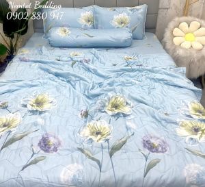 🌼SIÊU ĐẸP🌼 Bộ Ga Gối Lyocell Than Hoạt Tính Kháng Khuẩn Nằm Thoáng Mát Mềm Mại _ Nemtot Bedding