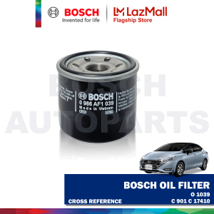 Bosch Oil Filter for Nissan Almera VII Gas 2012 to Present