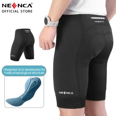 NEENCA Mens Cycling Shorts Padded Shockproof Enduro Pants MTB Racing Bike Shorts 4D Padded Breathable Summer Sport Reflective Compression Elastic Tights UPF 50+