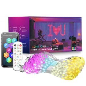 SG READY STOCK Smart Curtain Lights 400 LED | RGB App Control | DIY Pixel & Text | Remote Included | USB Fairy Lights
